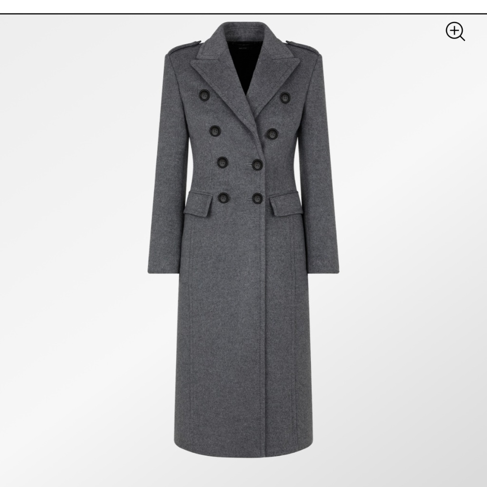 NWT Tom Ford 80% wool- 20% cashmere (angora) blend women's coat, grey